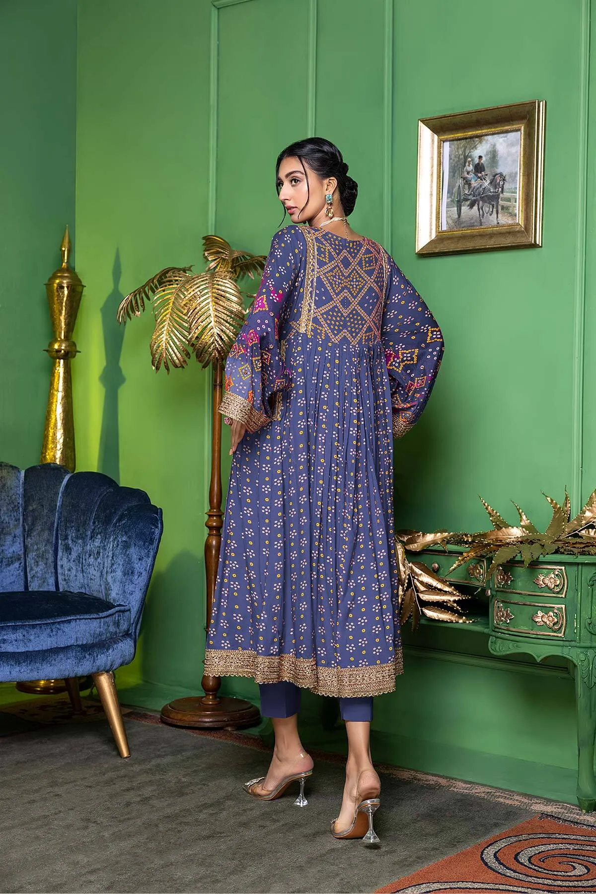 2 Pc Dightal Printed Raw Silk CMA22-04A