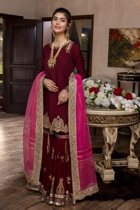 3 Pc EmbroiCH-223470_1dered Raw Silk CMA22-12