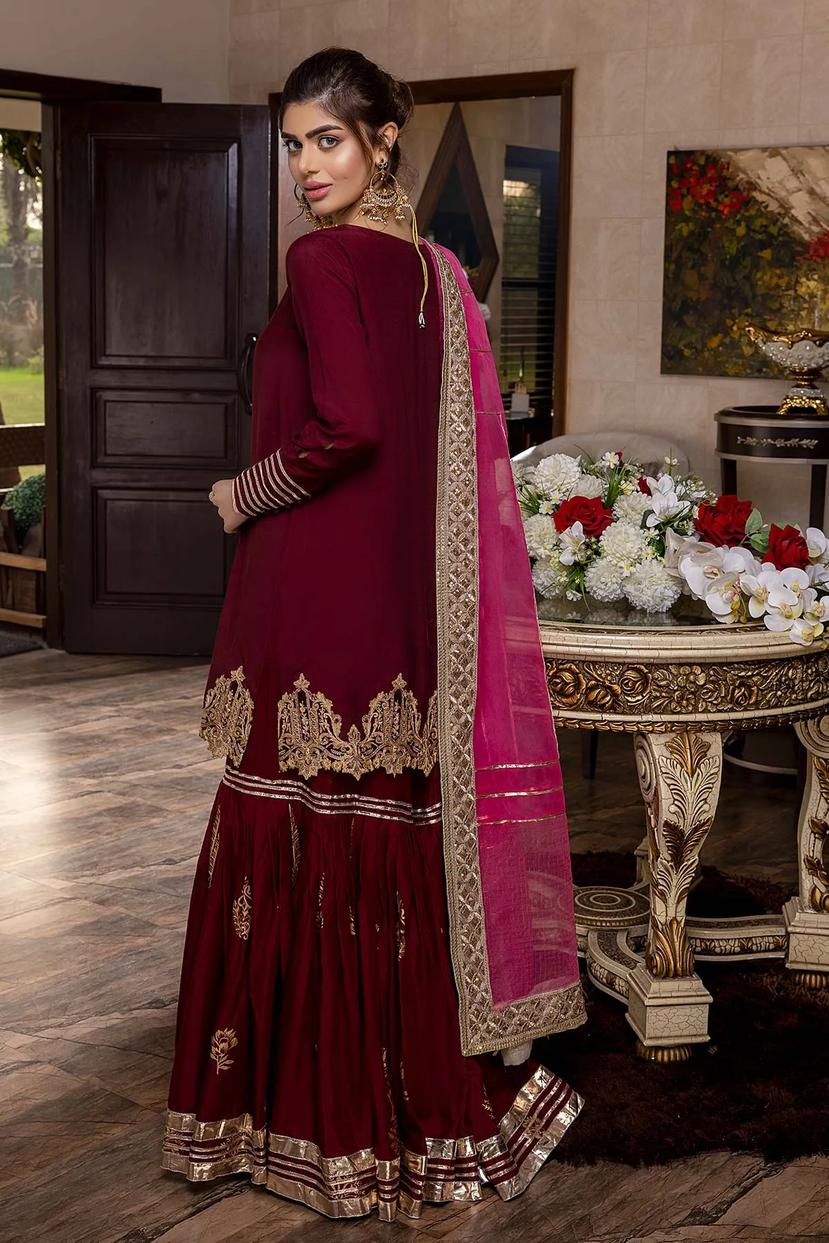 3 Pc EmbroiCH-223470_1dered Raw Silk CMA22-12