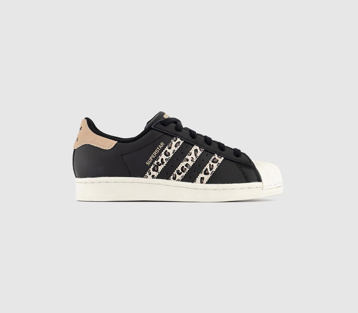 adidas Superstar Black Offwhite Magic Beige Trainers