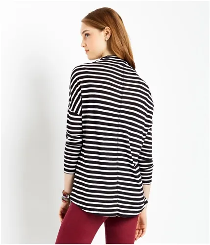 Aeropostale Womens Striped Jersey Shrug Sweater