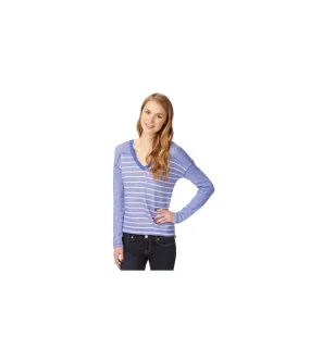 Aeropostale Womens Striped Zip Back Knit Sweater, TW2