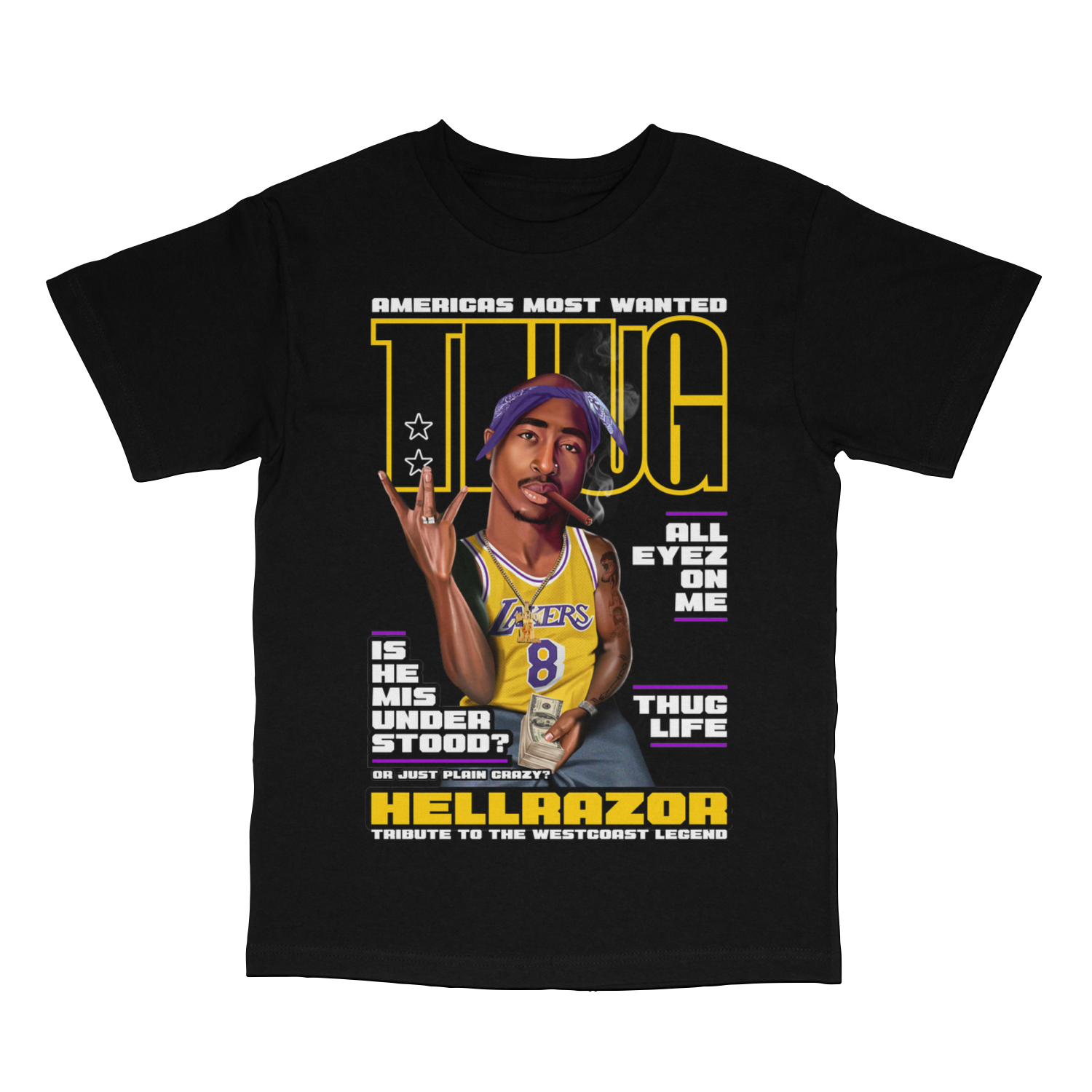 All Eyes on Me Tupac Black Tee