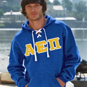 Alpha Epsilon Pi Hockey Lace Hoodie - J8830 - TWILL