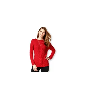 American Living Womens Marled Metallic Pullover Sweater