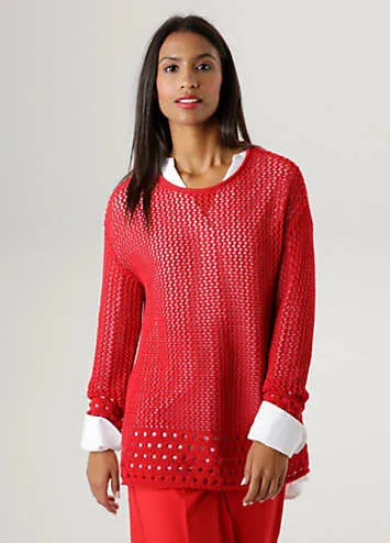 Aniston Ajour Knitted Sweater | Grattan