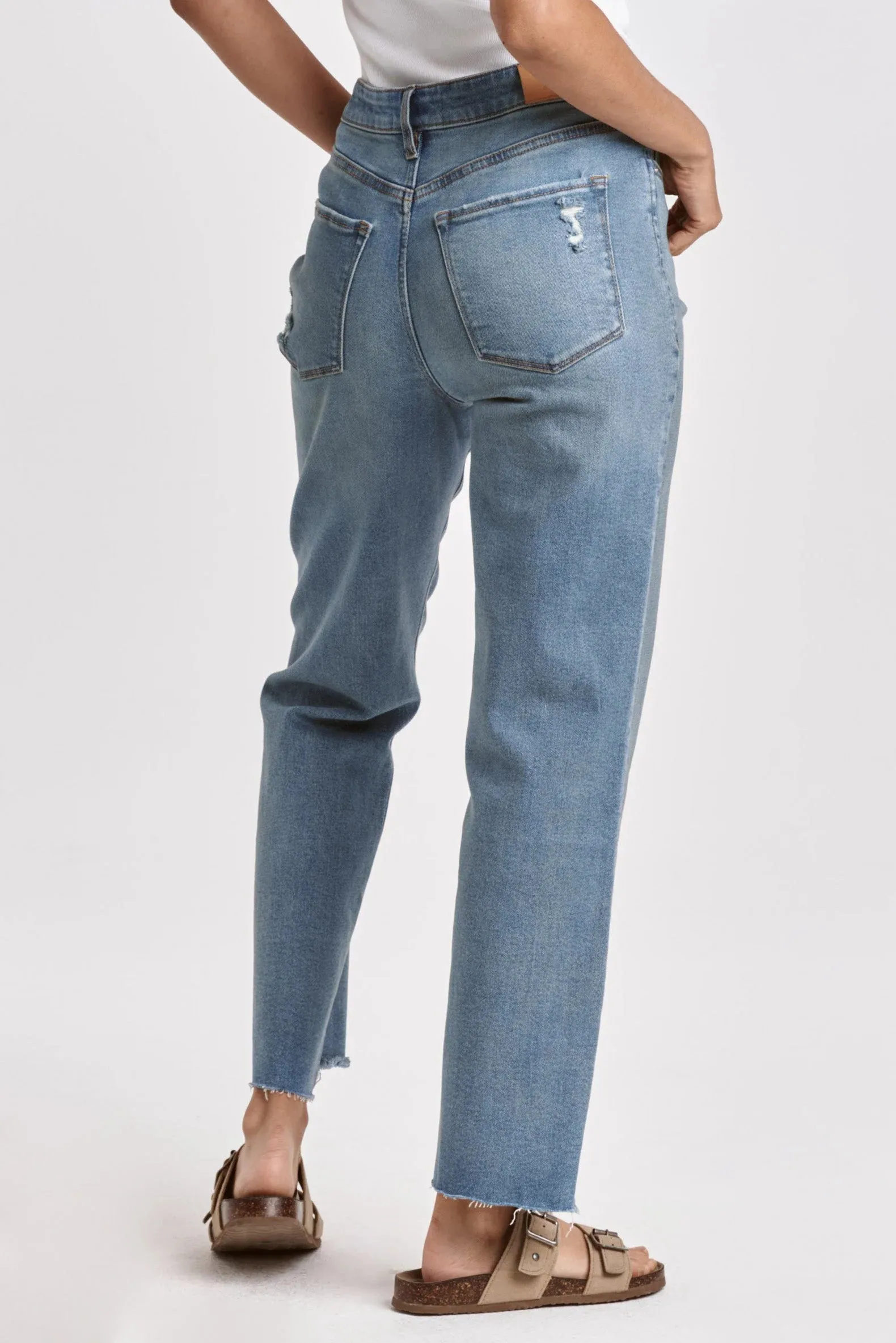 Audrey Super High Rise Cropped Wide Leg Jeans