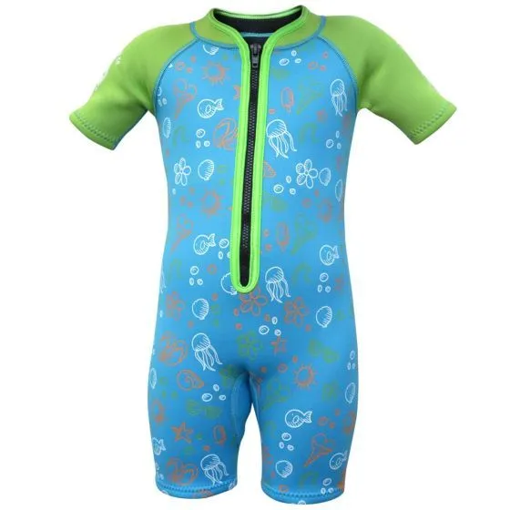 Australian Board Company Baby Shorty 3/2mm Summer Wetsuit - Blue/Green