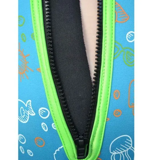 Australian Board Company Baby Shorty 3/2mm Summer Wetsuit - Blue/Green