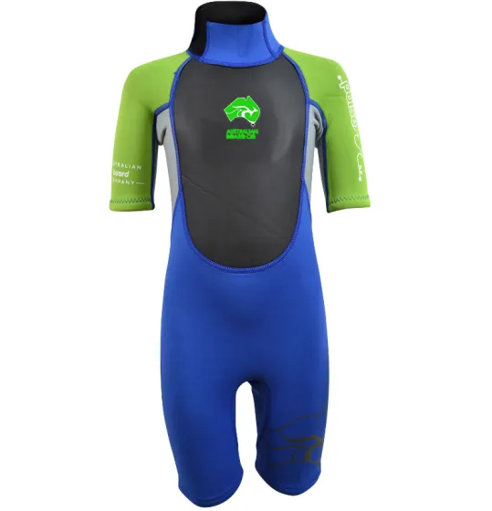 Australian Board Company Pulse 3/2mm Toddler Back Zip Shorty Wetsuit - Blue Arm