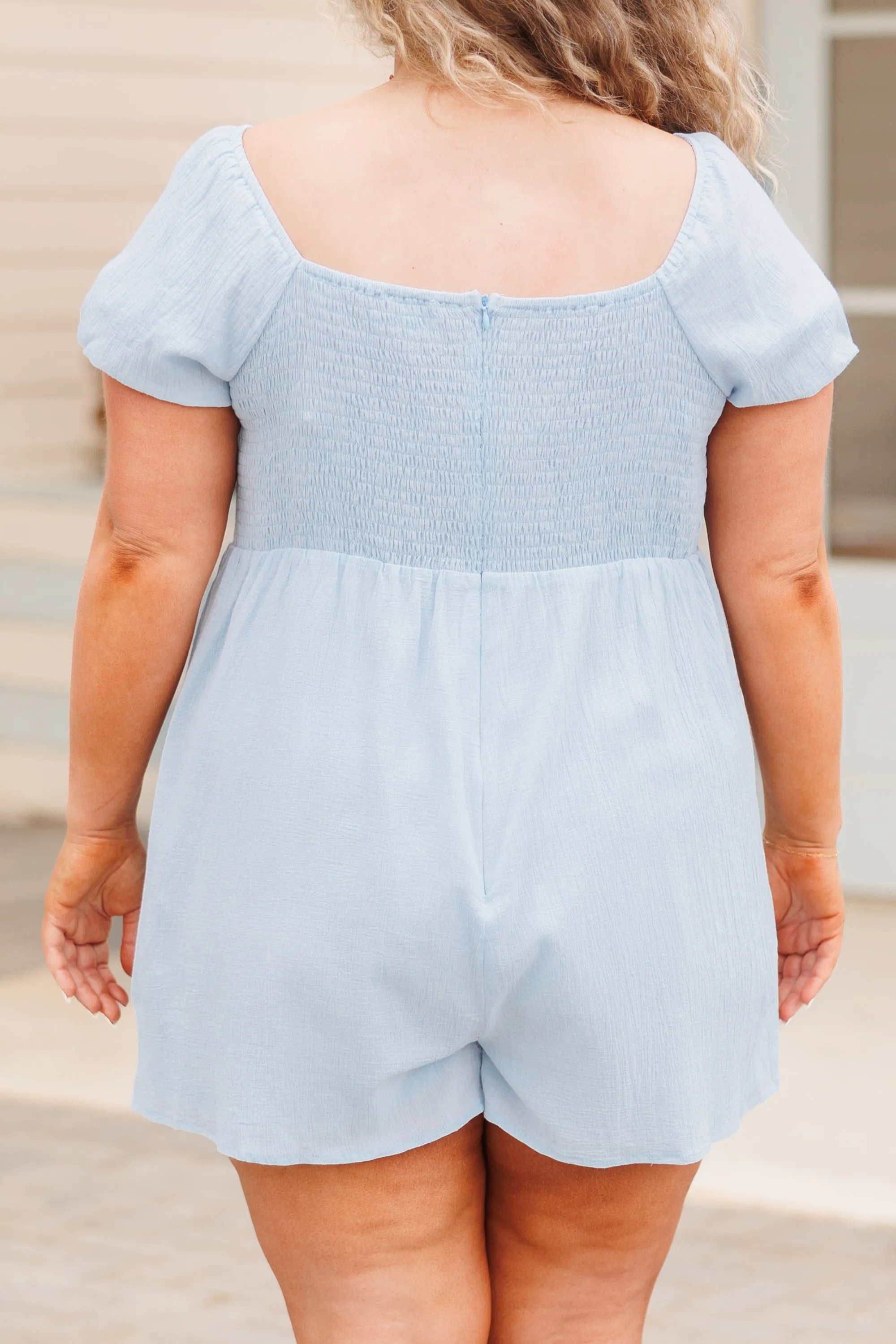 Beautiful Days Ahead Romper, Chambray