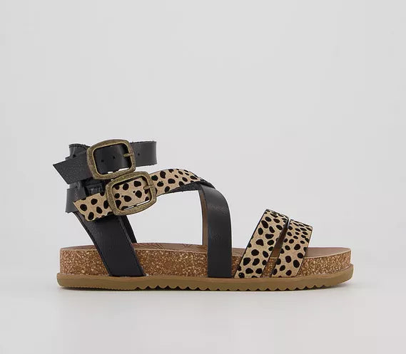 Blowfish Malibu Fandie Sandals Black/Leopard