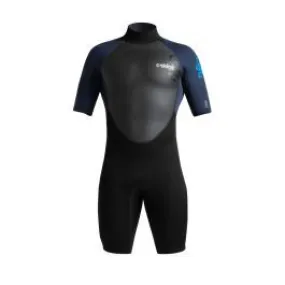 C Skins Element 3/2mm Mens Shorty Wetsuit 2024 - Black/Slate/Cyan