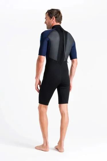 C Skins Element 3/2mm Mens Shorty Wetsuit 2024 - Black/Slate/Cyan