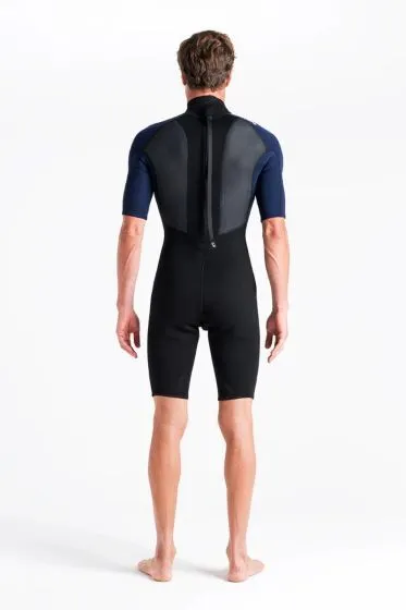 C Skins Element 3/2mm Mens Shorty Wetsuit 2024 - Black/Slate/Cyan