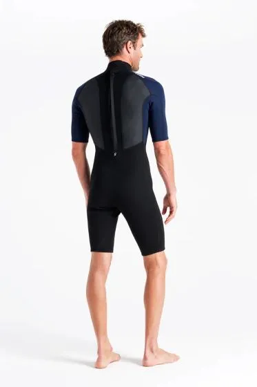 C Skins Element 3/2mm Mens Shorty Wetsuit 2024 - Black/Slate/Cyan