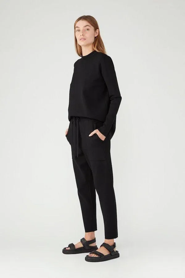 Charlton Relaxed Viscose Pant Black