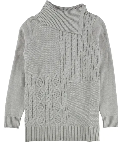 Charter Club Womens Patchwork Stitch Pullover Sweater