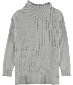 Charter Club Womens Patchwork Stitch Pullover Sweater