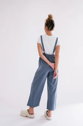 Cody Overall Jumpsuit in Dusty Blue