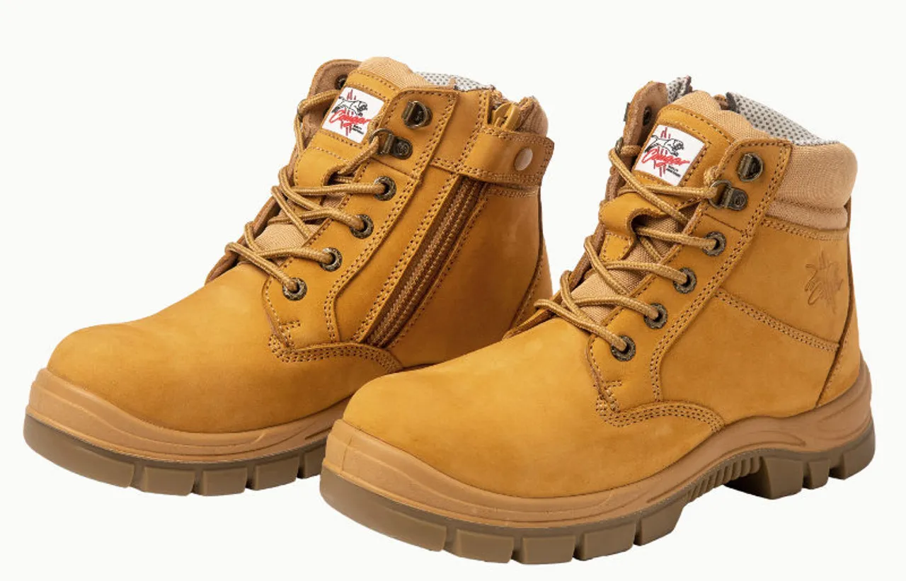 Cougar Sorrento Zip Sided Soft Toe Work Boots in Wheat