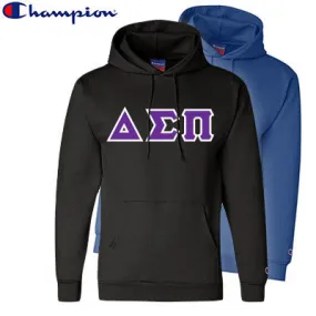 Delta Sigma Pi Champion Powerblend Hoodie, 2-Pack Bundle Deal - Champion S700 - TWILL