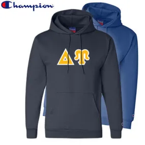 Delta Upsilon Champion Powerblend Hoodie, 2-Pack Bundle Deal - Champion S700 - TWILL