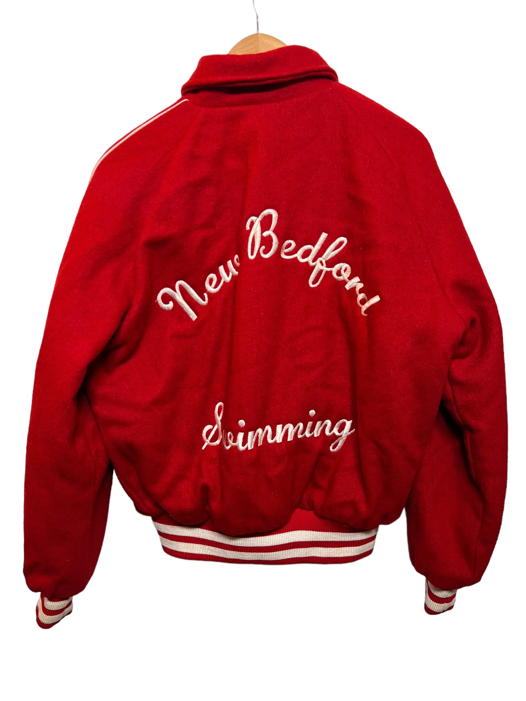 Empire Mens Red White Varsity Jacket (Size L)