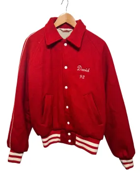 Empire Mens Red White Varsity Jacket (Size L)