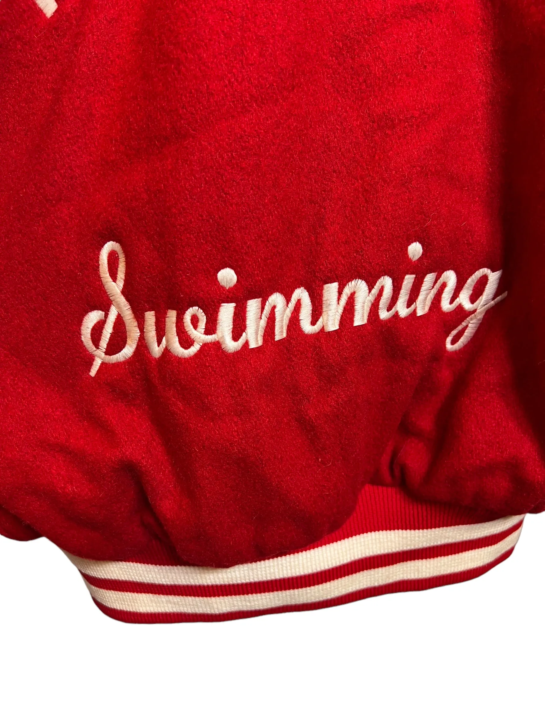 Empire Mens Red White Varsity Jacket (Size L)