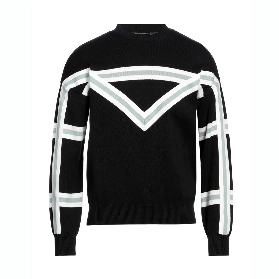 EMPORIO ARMANI  |Unisex Street Style Long Sleeves Plain Cotton Logo Sweaters