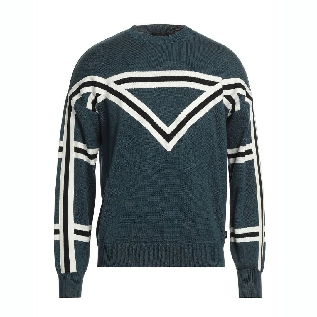 EMPORIO ARMANI  |Unisex Street Style Long Sleeves Plain Cotton Logo Sweaters