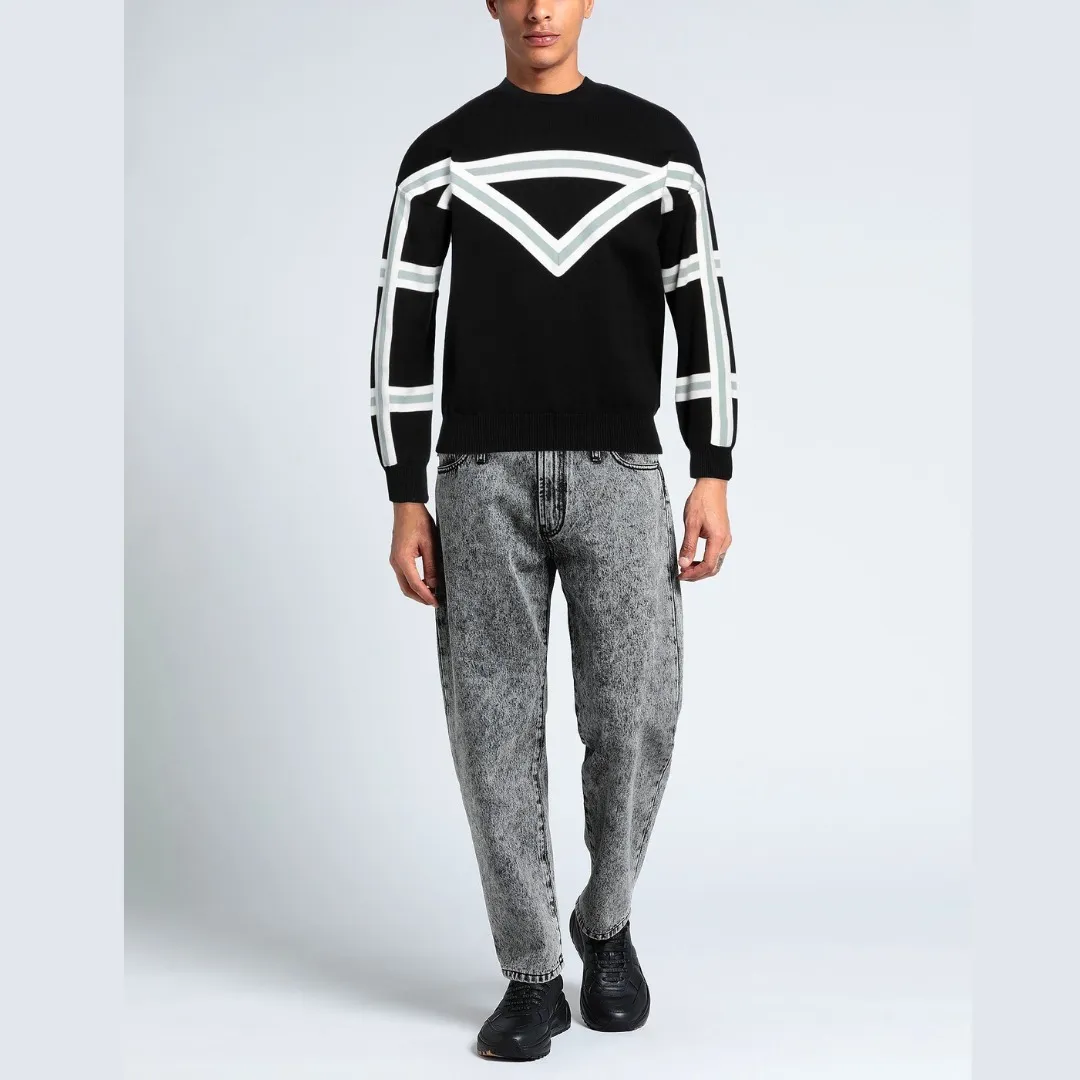 EMPORIO ARMANI  |Unisex Street Style Long Sleeves Plain Cotton Logo Sweaters