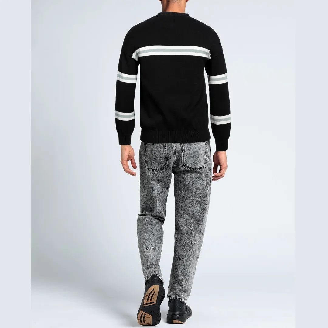 EMPORIO ARMANI  |Unisex Street Style Long Sleeves Plain Cotton Logo Sweaters