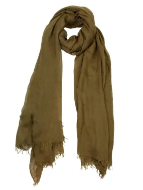 Fringe Scarf Khaki 