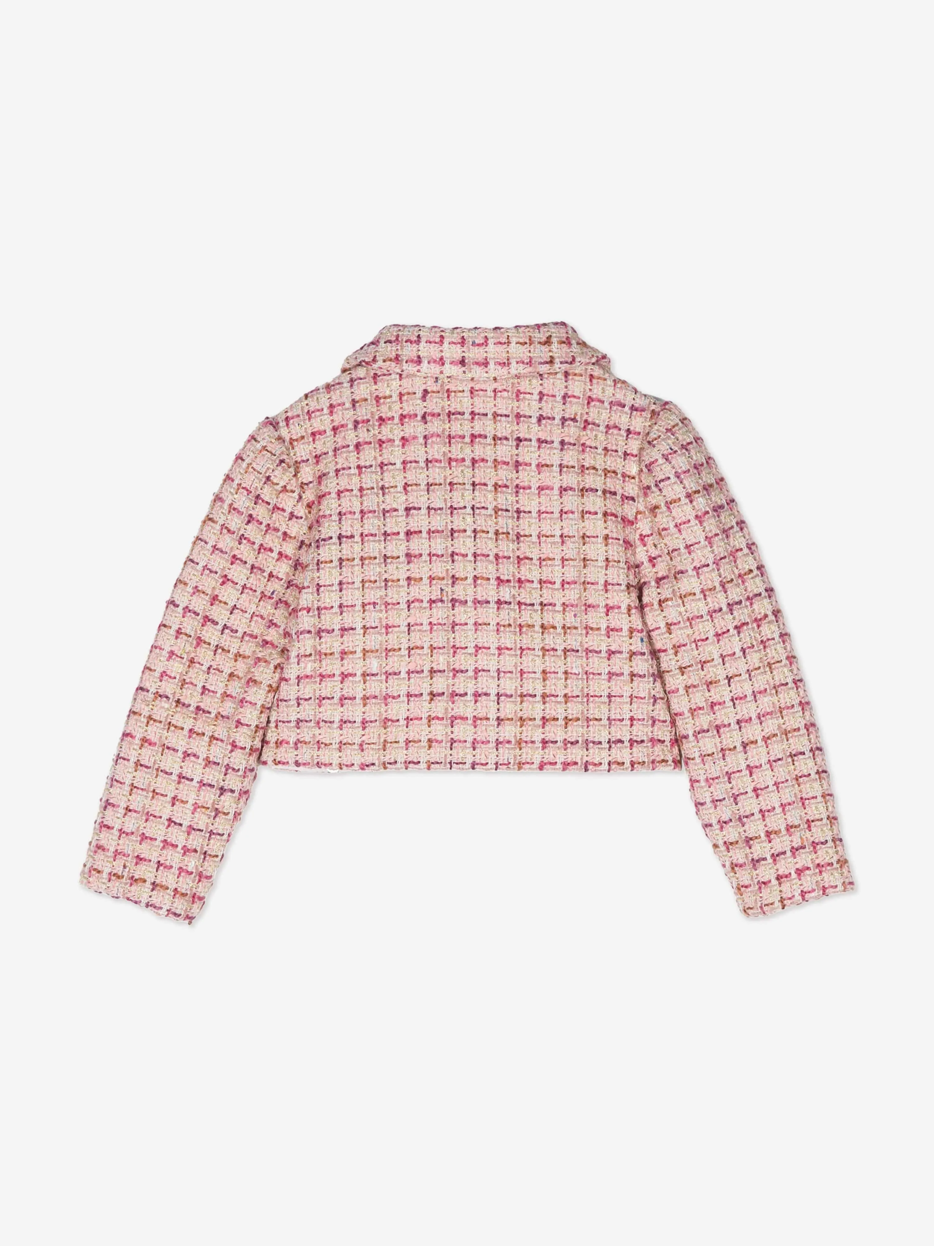 Girls Tweed Jacket in Pink