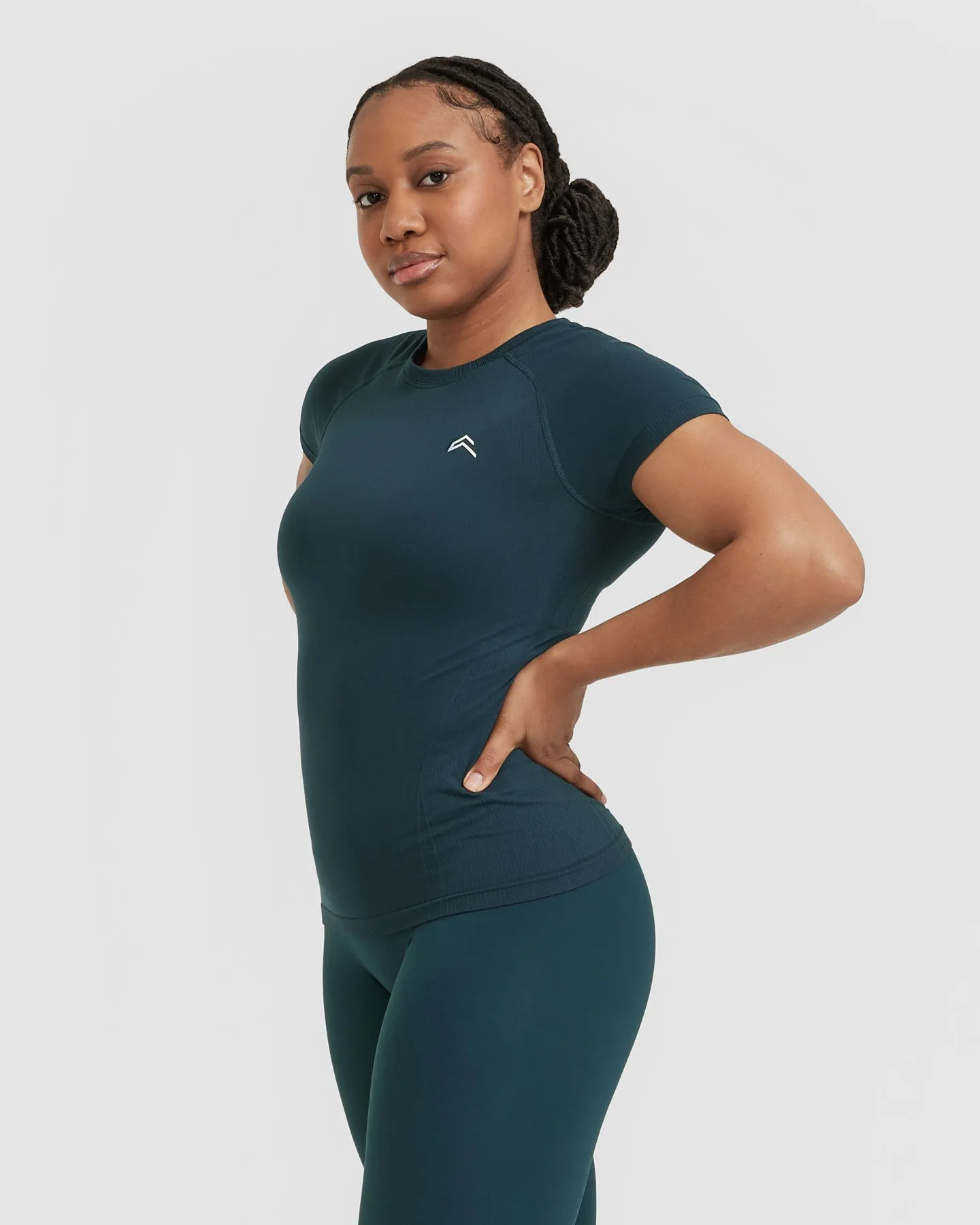 Go To Seamless Fitted Top | Oil Blue