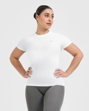 Go To Seamless Fitted Top | White