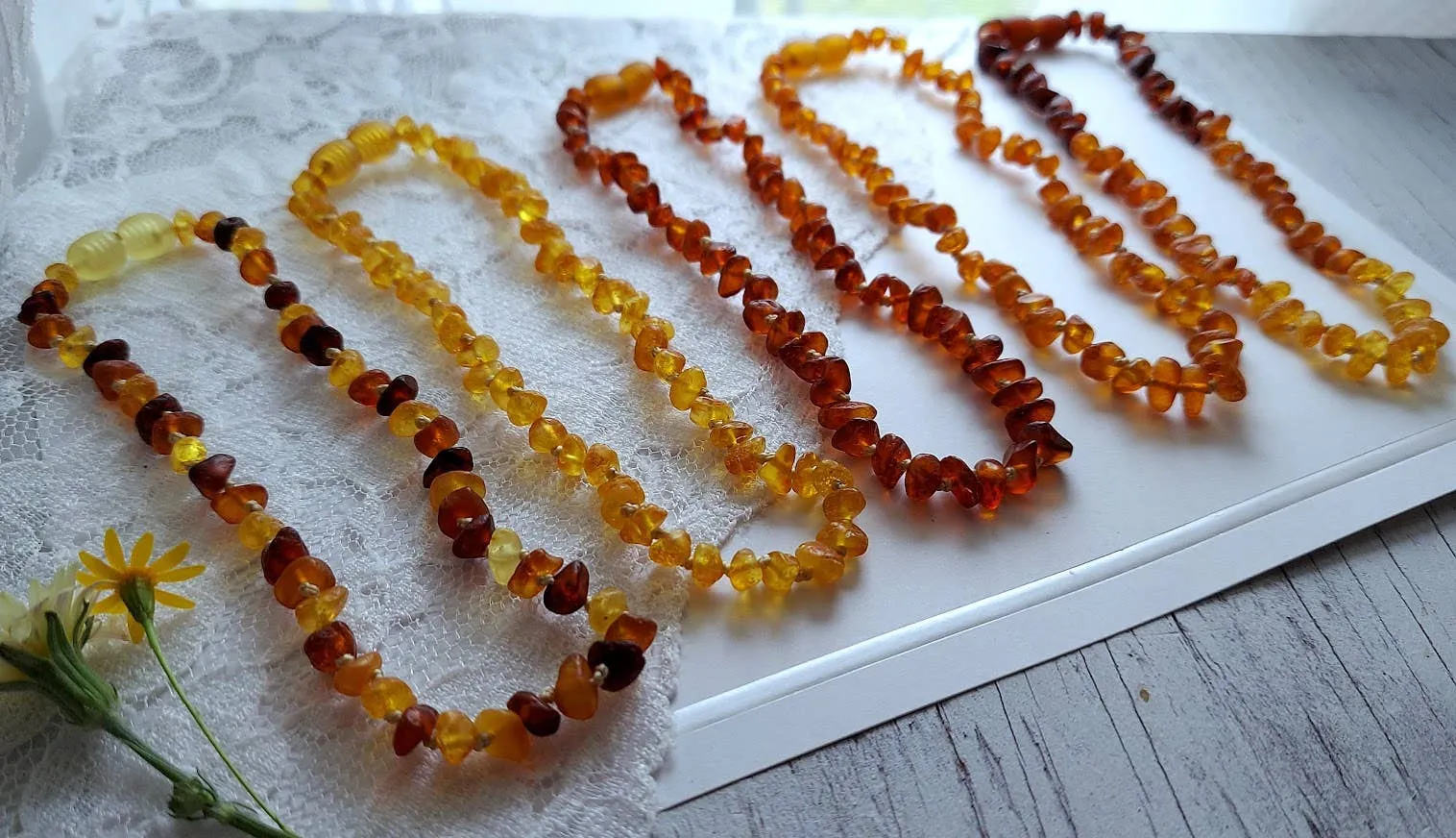 Gorgeous Raw Lemon Baltic Amber Necklace w/ Tag Cert GIA 