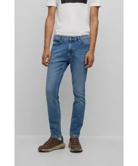 Hugo Extra-slim-fit jeans in blue super-soft denim