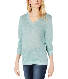 I-N-C Womens Lurex Pullover Sweater