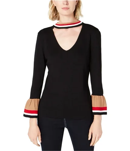 I-N-C Womens Stripe Sleeves Pullover Sweater