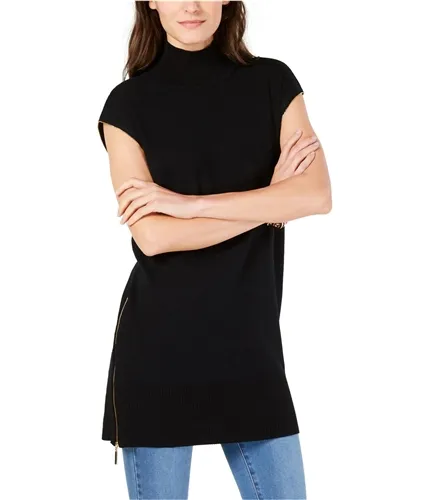 I-N-C Womens Zipper Tunic Sweater