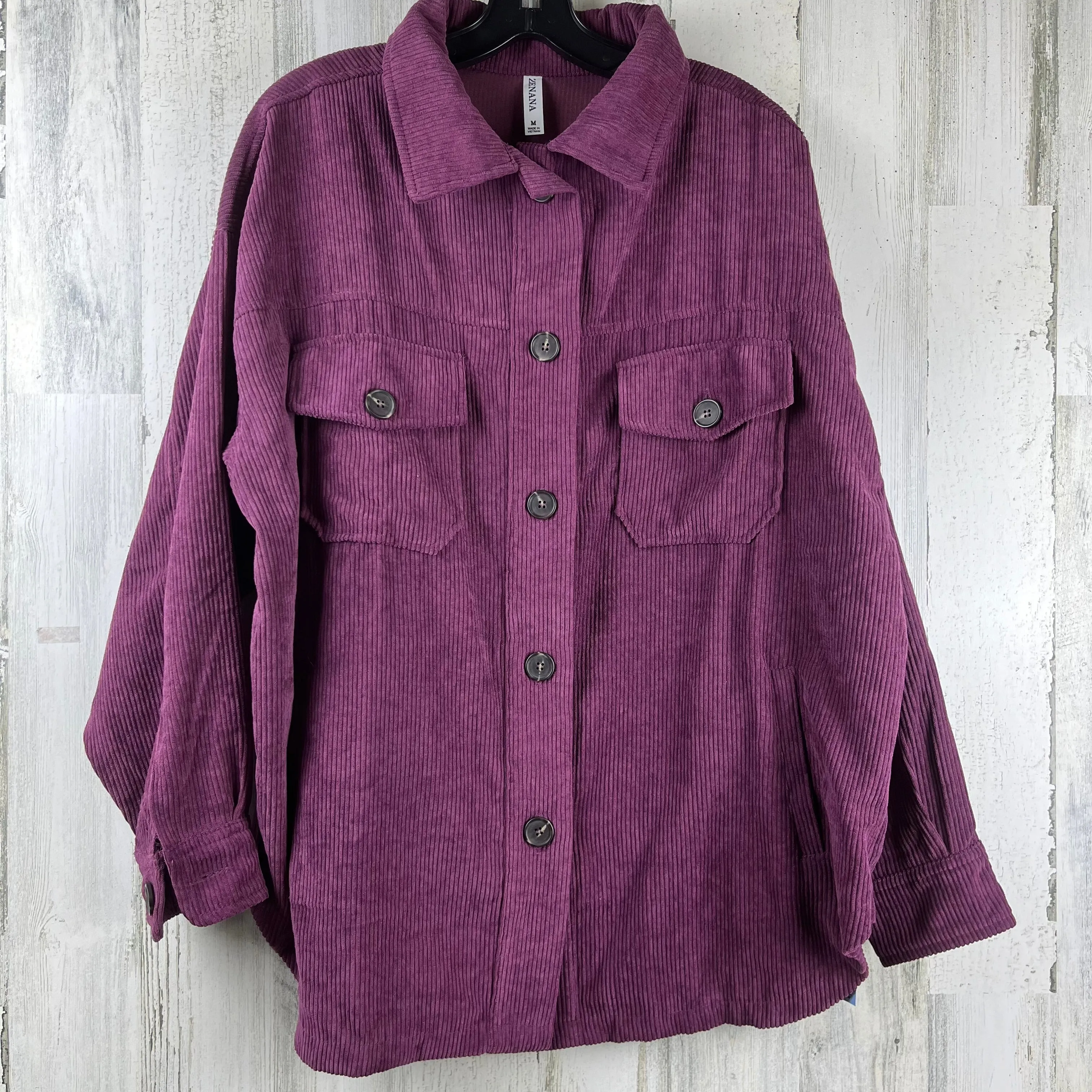 Jacket Shirt By Zenana Outfitters  Size: M