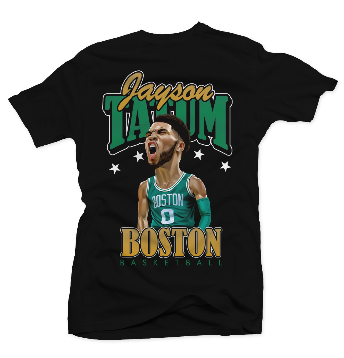 Jayson Tatum Boston Basketball Black Tee