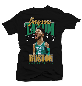 Jayson Tatum Boston Basketball Black Tee