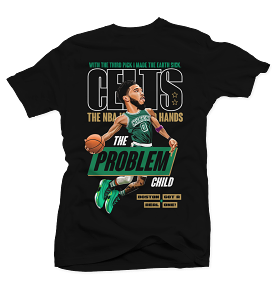 Jayson Tatum Celts Dunk Black Tee