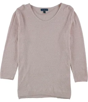 Karen Scott Womens Marled Textured Tunic Sweater