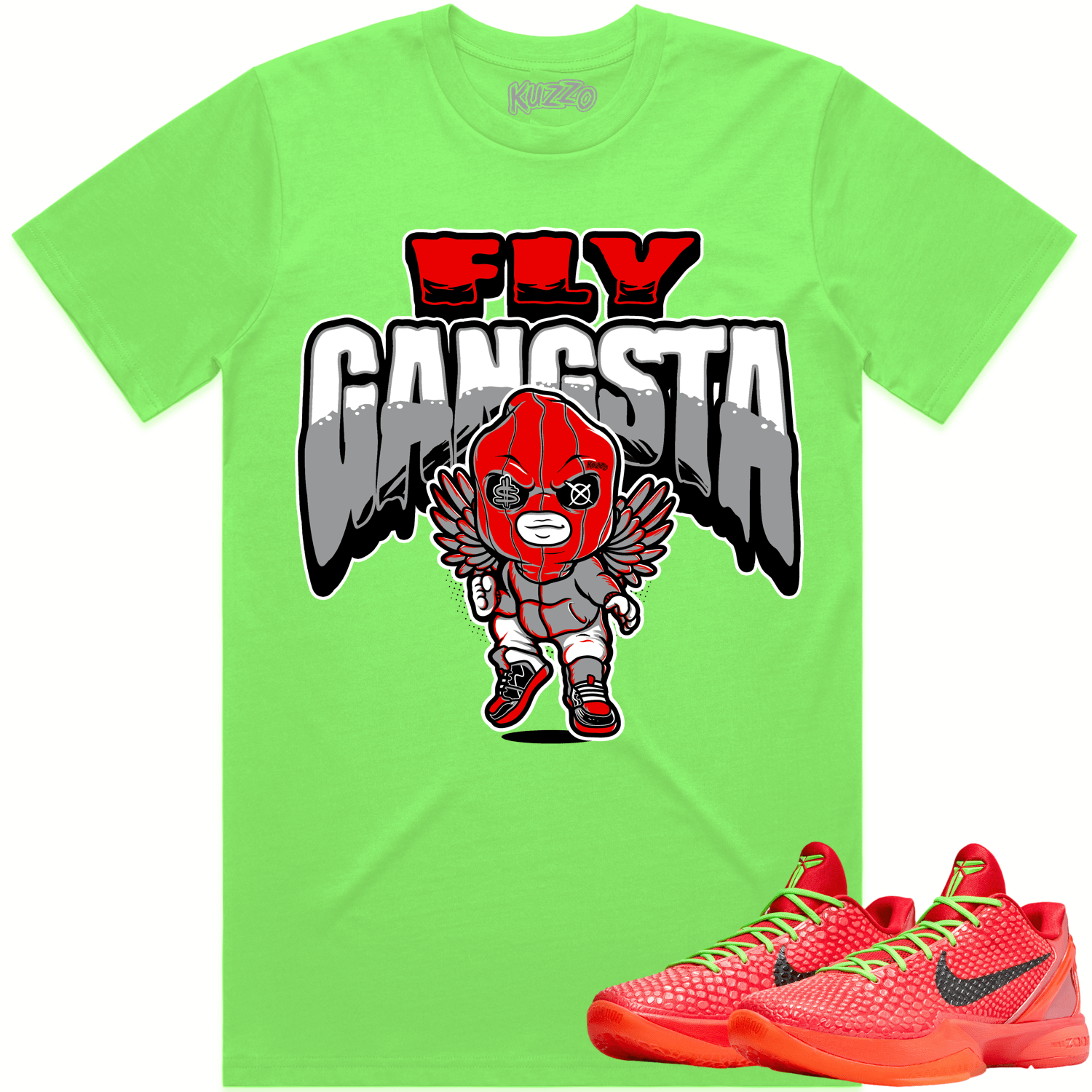 Kobe 6 Reverse Grinch 6s Shirt to Match - RED FLY GANGSTA