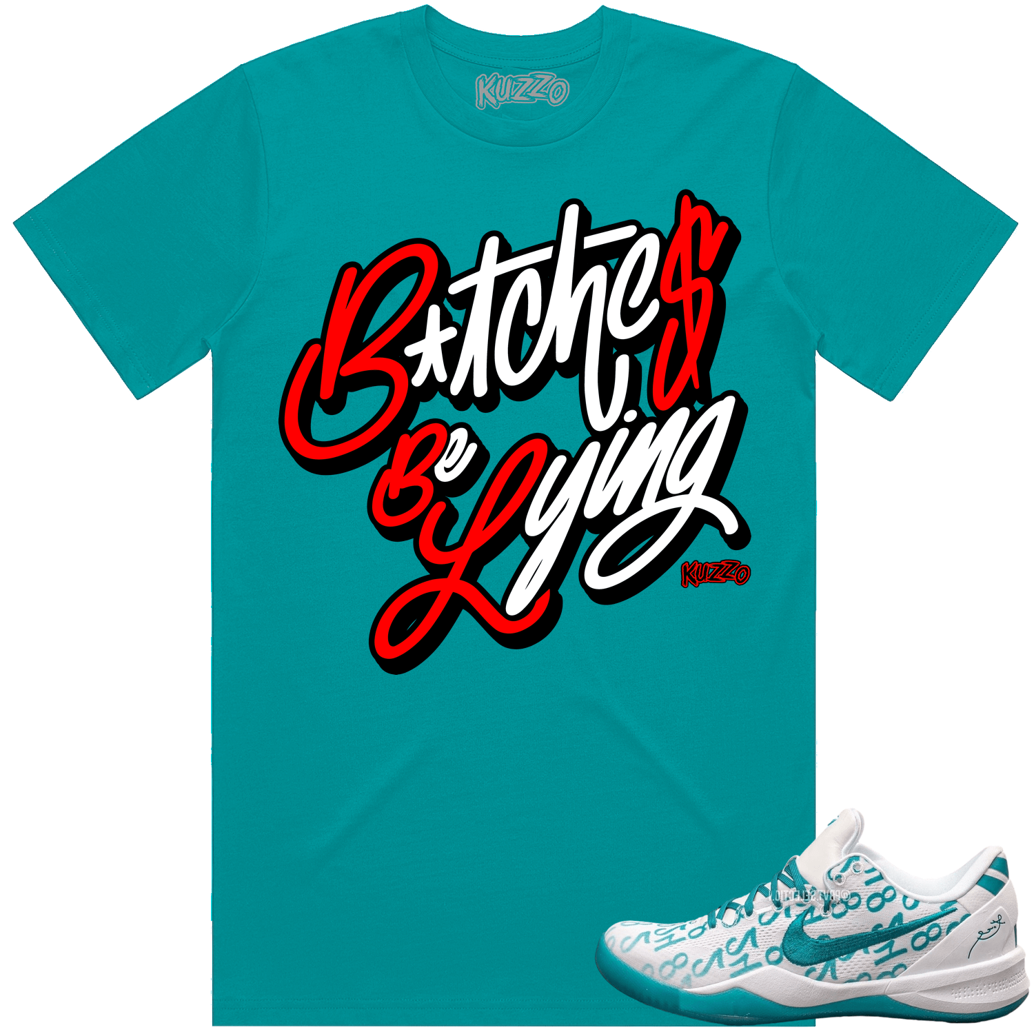 Kobe 8 Protro Radiant Emerald 8s Shirt to Match - RED BBL